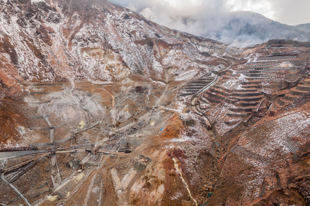 Owakudani volcanic valley,Japanの写真素材