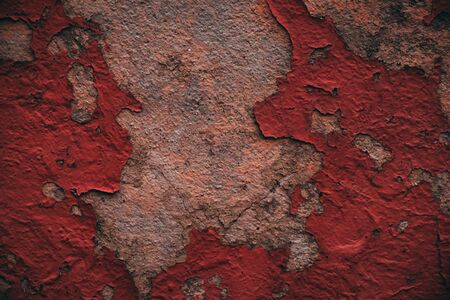 Red old wall textureの写真素材