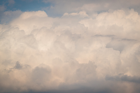 Clouds in the blue sky in summerの写真素材