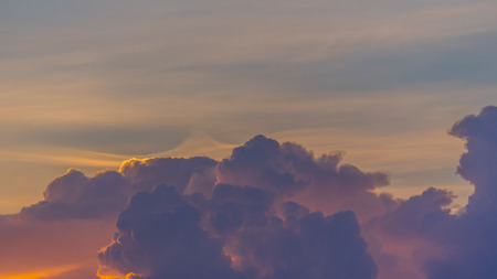 Colorful clouds at sunsetの写真素材