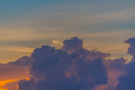 Colorful clouds at sunsetの写真素材