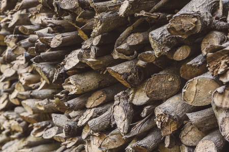 Background of frewood stackの写真素材
