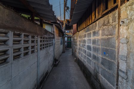 Life in the slums of Bangkok,Thailandの写真素材