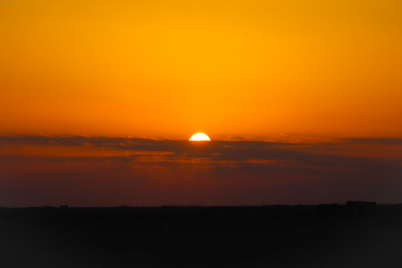 Beautiful view of the sunsetの写真素材