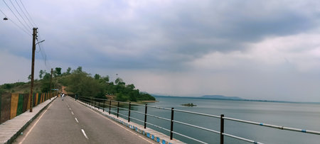 Panoramic view of a bridgeのeditorial素材