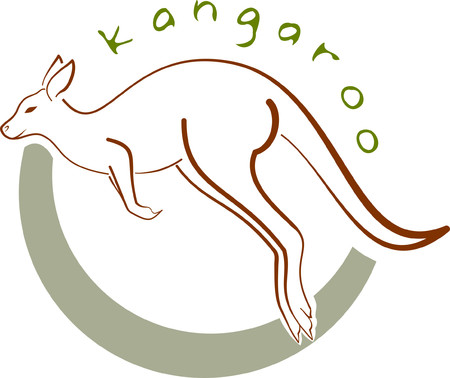Kangaroo vector illustrationのイラスト素材