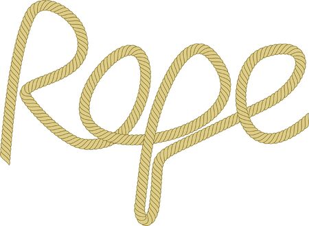 Rope Word Vector made of Ropeのイラスト素材