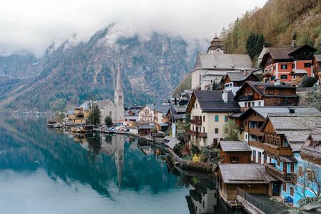 Hallstatt village in Austriaのeditorial素材