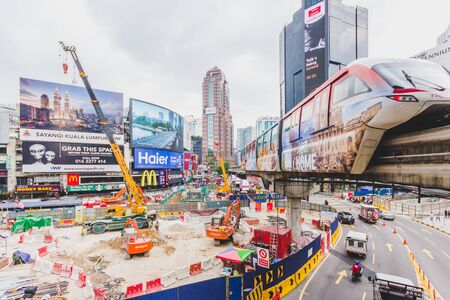 KUALA LUMPUR, MALAYSIA - AUGUST 15, 2016: Monorail station of Bukit Bintang in Kuala Lumpur,...
