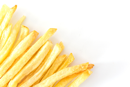 French fries isolated on white backgroundの写真素材