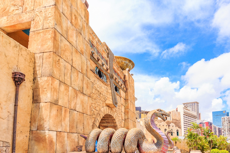 MACAU, CHINA - JULY 23, 2013: Macau Fisherman's wharf complex, this beautiful place is currently being promoted as a wedding and reception venue. It is a lovely place to have one's pre-nuptial photosのeditorial素材