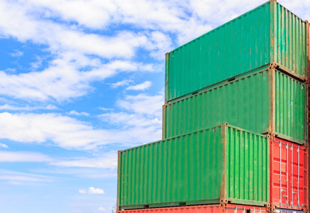 container,container ship in import export and business logistic,By crane ,Trade Port ,...