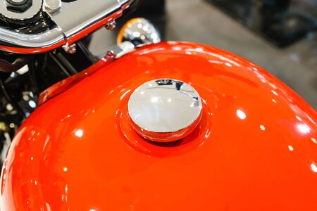 Fuel cap tank motorcycle, Oil tank of big bike motorcycle.のeditorial素材