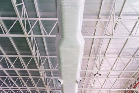 Building interior air duct, Air condition pipe line system air flow industrial designの写真素材