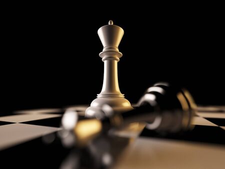 White King Is Winner. Metaphor.の写真素材