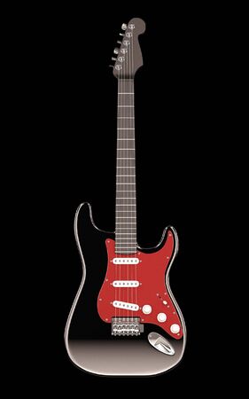 red and black electric guitarの写真素材