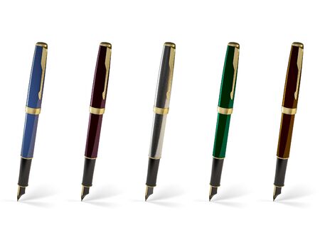Gold Ink Penの写真素材