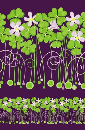 Field of clovers. Seamless. のイラスト素材