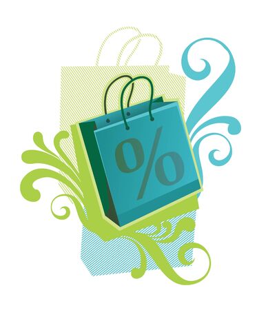 Illustration of paperbag for "Sale"のイラスト素材