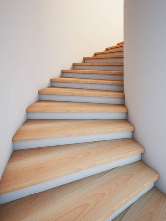A 3d illustration of a spiral stair to the future.の写真素材