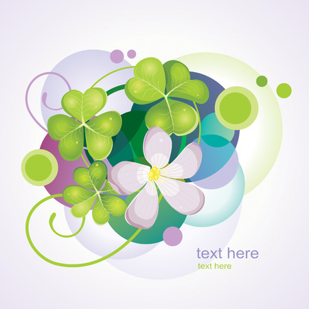 illustration of blossoming clover.のイラスト素材