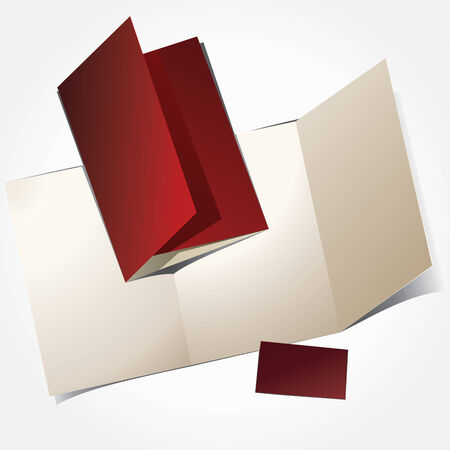 Vector illustration of booklet and visit card.のイラスト素材