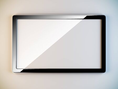 A 3D illustration of empty black plastic frame.の写真素材