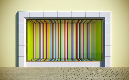 3D illustration of colorful showcase.の写真素材