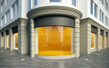 3D illustration showcase in classical style. Day view.の写真素材