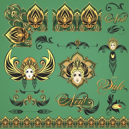 Vintage design elements.のイラスト素材