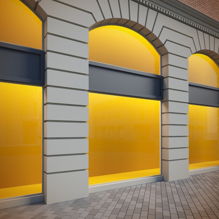 A 3d illustration of classical empty showcase.の写真素材