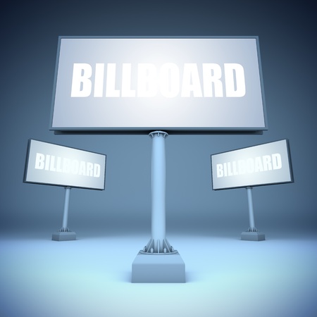 A 3d illustration of blank template billboards.の写真素材