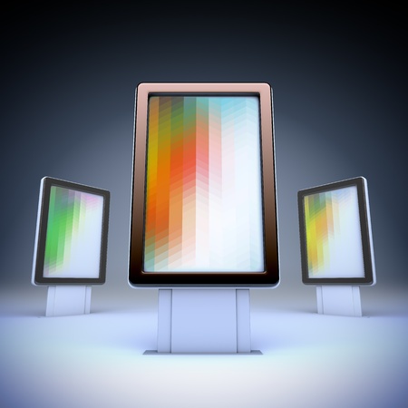 A 3d illustration of blank template citylights.の写真素材