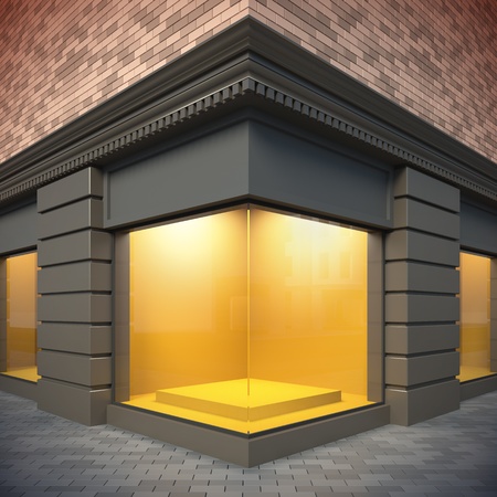 3D illustration showcase in classical style. Day view.の写真素材