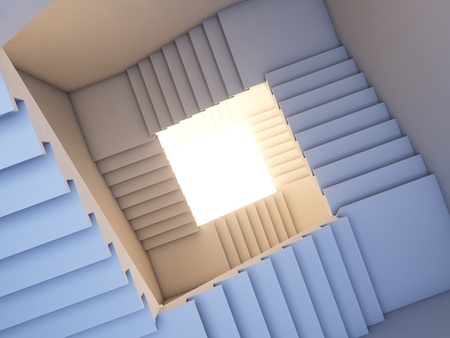 A 3d illustration of stair to the future. Background.の写真素材