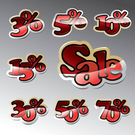 A template of various percent for sale.のイラスト素材