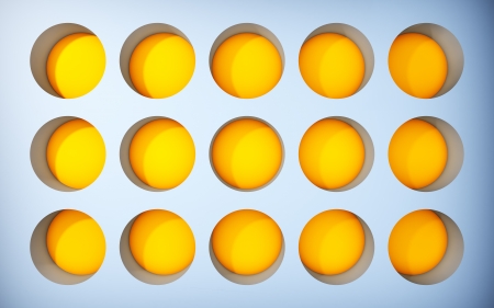 A 3d illustration of template blank yellow shelves.の写真素材