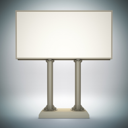 Blank billboard. A 3d illustation blank template layout of horizontal billboard.の写真素材
