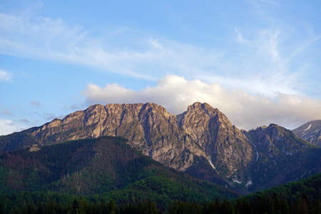 Giewont Mountain, one of the best known mountains in Polish Tatra Mountains