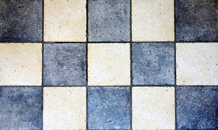 Black and white floor tiles background texture