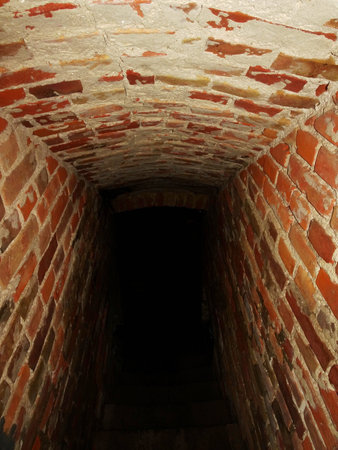 Entrance to the dark basement or dungeon