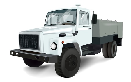 The truck on a white backgroundのイラスト素材