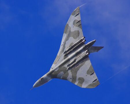 A Vulcan bomber wing overの写真素材
