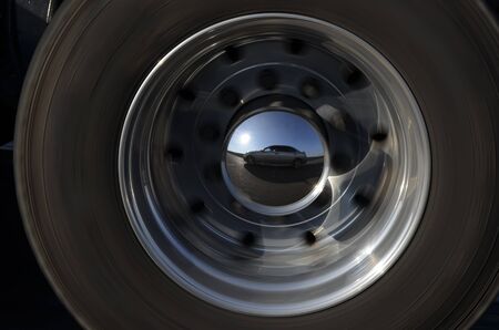 Reflection in truck rim