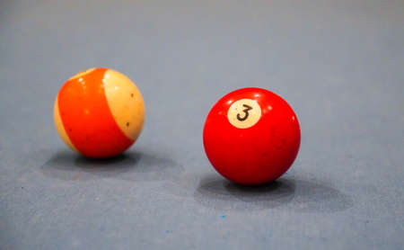 Selective focus on the snooker ball or pool on the snooker table, Indoor sportの写真素材