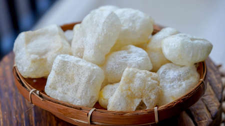 Rambak, jangek or kerupuk kulit is an Indonesian traditional crackers. It is made from the skin of...