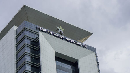 Jakarta, Indonesia - December 16, 2021 : Building of National Library of Indonesia, the biggest...