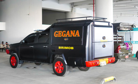 Gasoline van at Manila Auto Salon car show in Pasay, Philippines.のeditorial素材