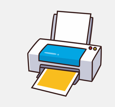 printer cartoon illustration