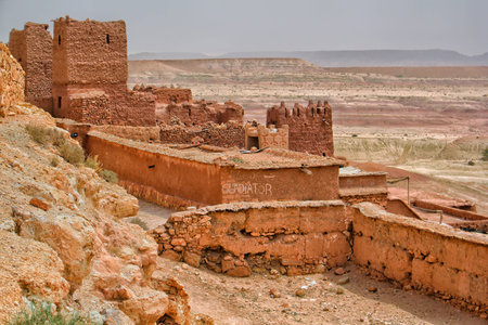 Kasbah of Ait Benhaddou in Morocco where the Gladiator, The mummyの写真素材